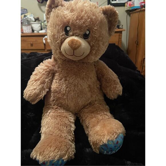 Build-A-Bear Workshop Brown Blue Happy Birthday Plush Teddy Bear Stuffed Toy - Picture 11 of 12